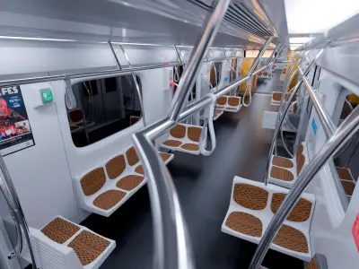 Brasil Sao Paulo Subway Line 4 Yellow 3D model