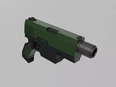Warhammer 40k Stub Gun Low-poly 3D model