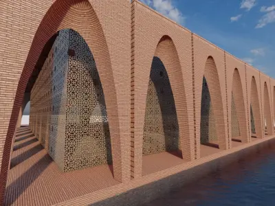 Athasenti - ancient building - arched structure 3D model