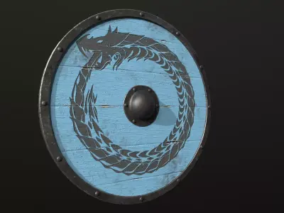 Viking shield Free low-poly 3D model 3