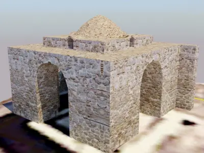 fire tample 3D model