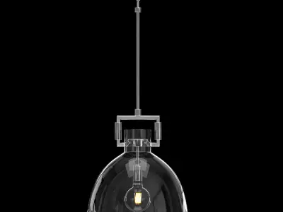 Machinist Glass Cloche Pendant 3D model