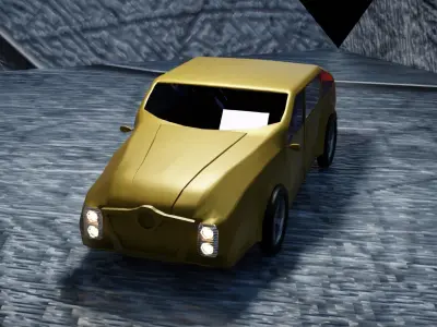 Low Poly Game Ready Car Model Free low-poly 3D model