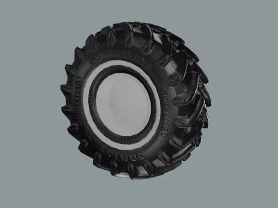 Truck Wheel 02 Low-poly 3D Model Low-poly 3D model