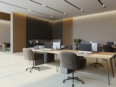 interior scene office 07 3D model