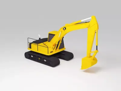 excavator 3D model by cocart from CGTrader