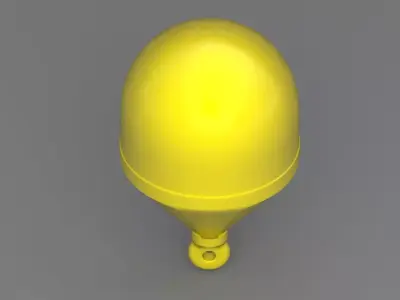 Sea Buoy yellow 3D model