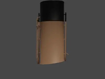 RMS Titanic Funnel No1 Free low-poly 3D model