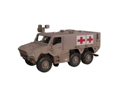 Armored Military Ambulance Tactical Medical Evacuation 02 3D model