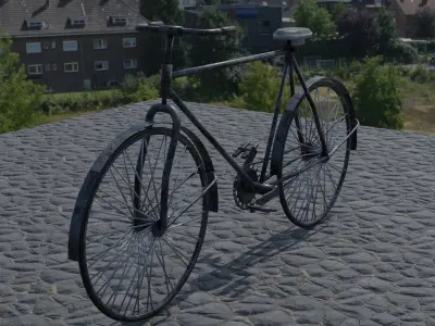 Bicycle lowpoly free Free low-poly 3D model