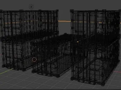 shipping container 20ft Low-poly 3D model