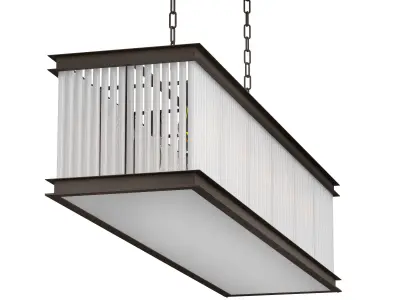 Rod Frosted Chandelier 3D model