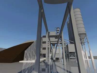 Cement plant layout  3D model