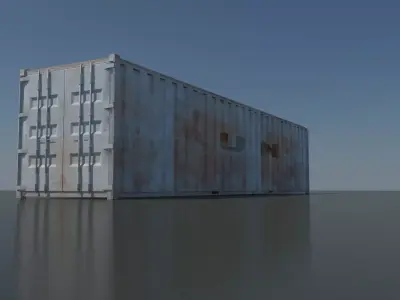 40 Ft Sea Container Free low-poly 3D model