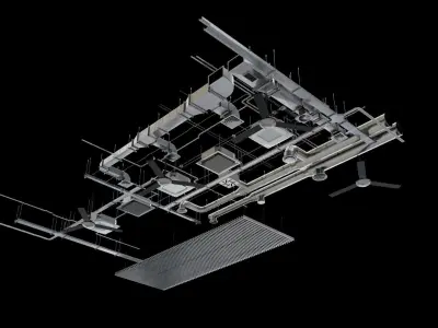 Ceiling Pipes 3D model