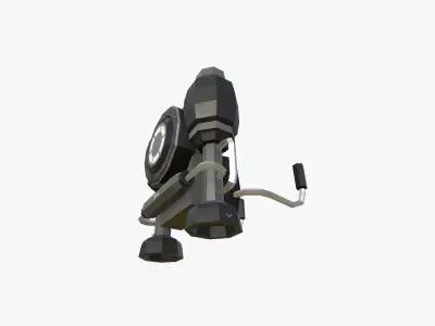Jetpack Low Poly E04 - SciFi Character Design Low-poly 3D model