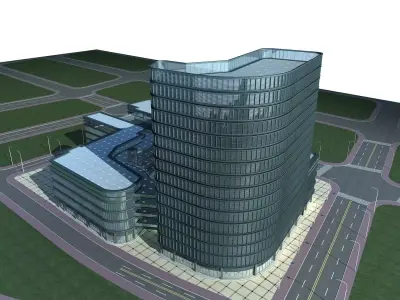 Commercial Building 3D model 10