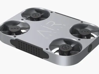 AirSelfie Pocket Drone Silver Black 3D model