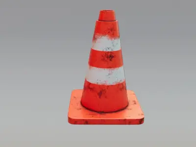 fire equipment set Low-poly 3D model