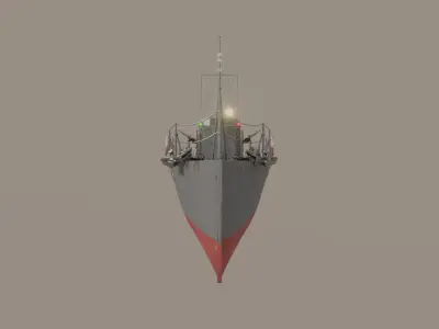 Small hunter of the MO-4 type Low-poly 3D model