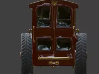 Steampunk Industrial Heavy Duty Tractor 3D Model Low-poly 3D model