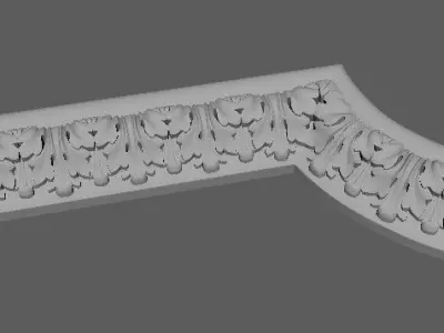 mirror gold frame 3D model