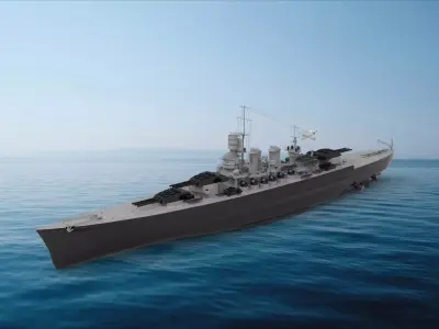 Littorio-class battleship 3D model purchase