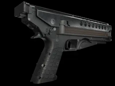 KelTec P50 Modern Gun Low-poly 3D model