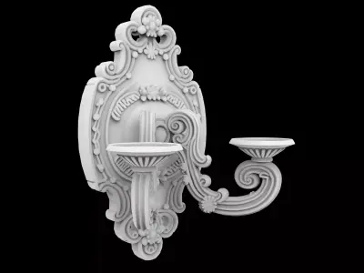 Classic Victorian Candle Sconce 3D Print Model 3D print model