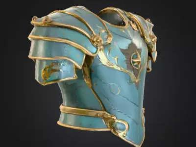 Emerald Valor Free low-poly 3D model