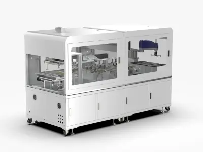 Automatic Copper Tube Full Circle Detection and Oiling Machine 3D model