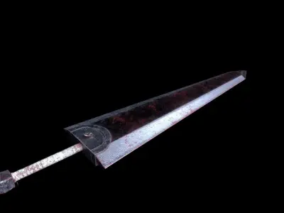 Guts DragonSlayer Sword From Berserk Low-poly 3D model