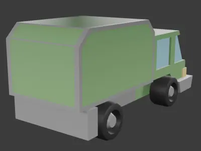 Low Poly Truck Free low-poly 3D model