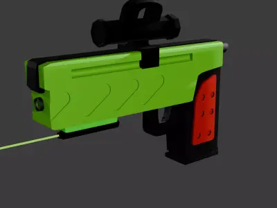 Cyber Toy Gun Low-poly 3D model