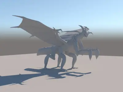 gigant monster ready to texture Free low-poly 3D model