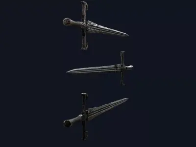 Cursed Maiden Knight Sword Low-poly 3D model