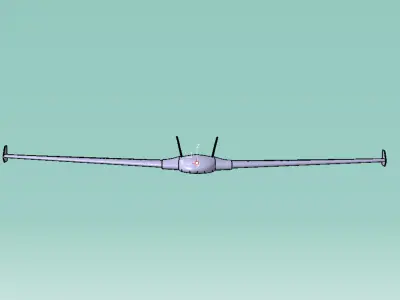 A sci-fi glider concept Low-poly 3D model