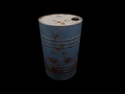 Rusty Metal Barrel - Game Ready Low-poly 3D model