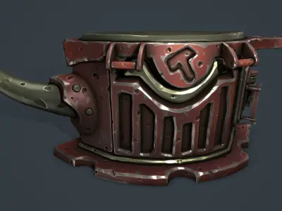 Chest anvil Low-poly 3D model