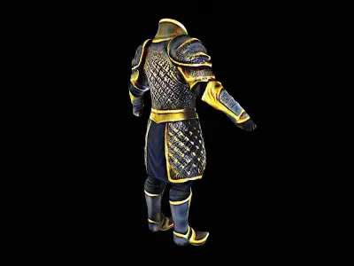 golden armor 3D model purchase