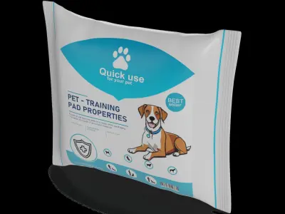 Pet hygiene Pet Training Pads Low-poly 3D model
