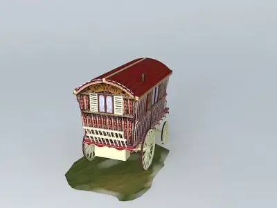 Romany Wagon READING Style Amended Free 3D model purchase