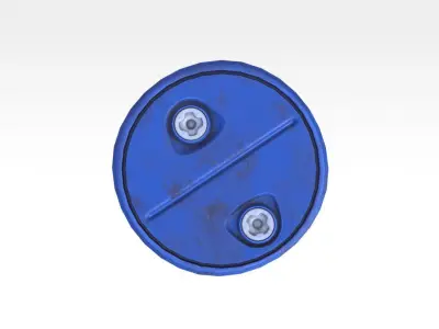 Plastic Barrel - Type C Low-poly 3D model