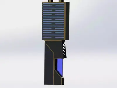 cyberpunk building test Free 3D model