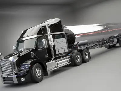Generic Semi-Truck and Trailer Collection 3D model