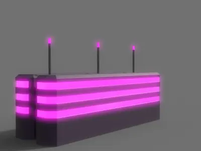 PBR Sci-Fi Building A18 Low-poly 3D model
