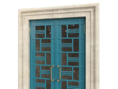 Entrance classic door 138 3D model