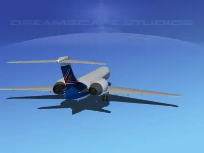 Boeing 717-200 British Isles 3D model