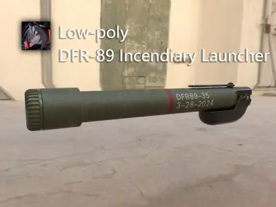 Type DFR-89 35mm Individual Incendiary  Launcher Low-poly 3D model