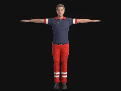 Paramedic Teams Rigged 3D model